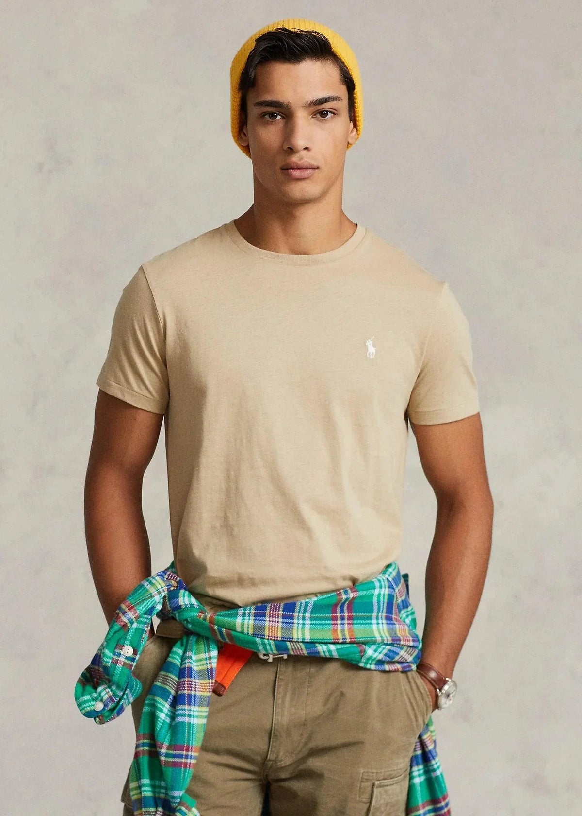 Polera de algodón beige
