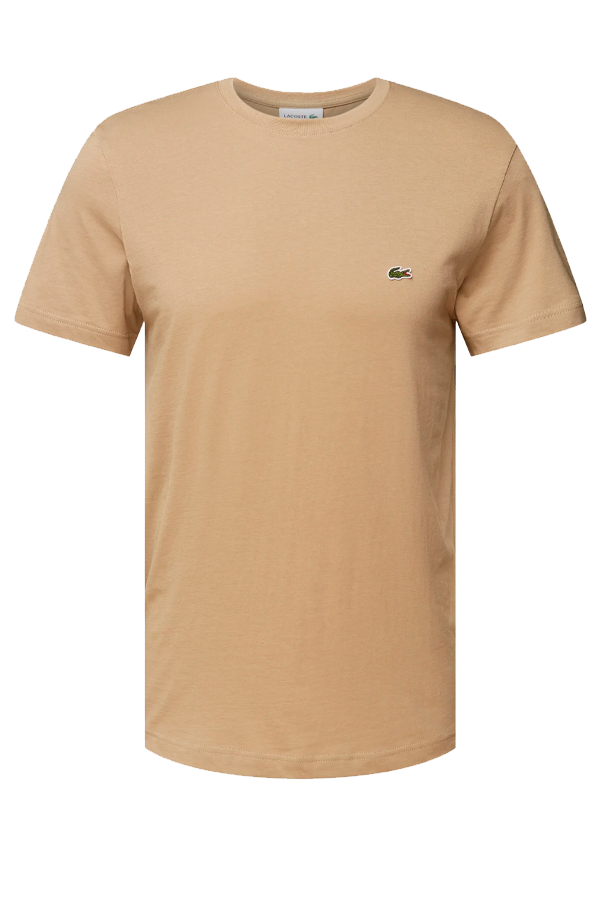Polera básica de algodón beige arena