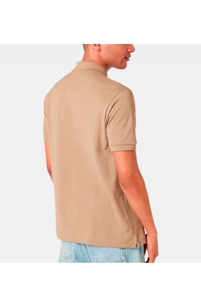 Polo de piqué clásico beige arena