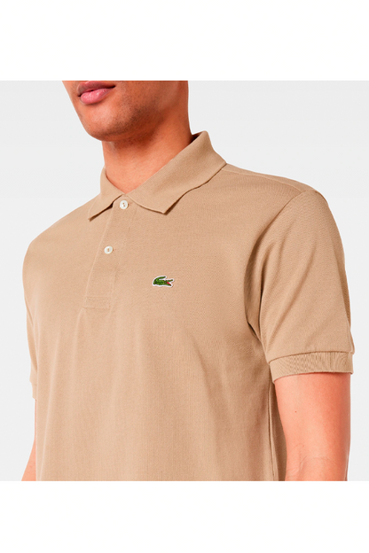 Polo de piqué clásico beige arena