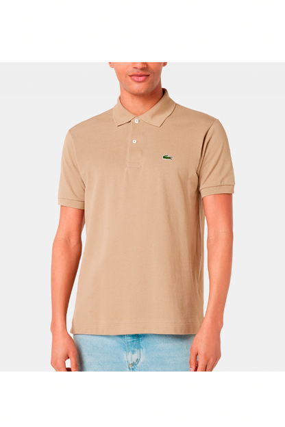 Polo de piqué clásico beige arena