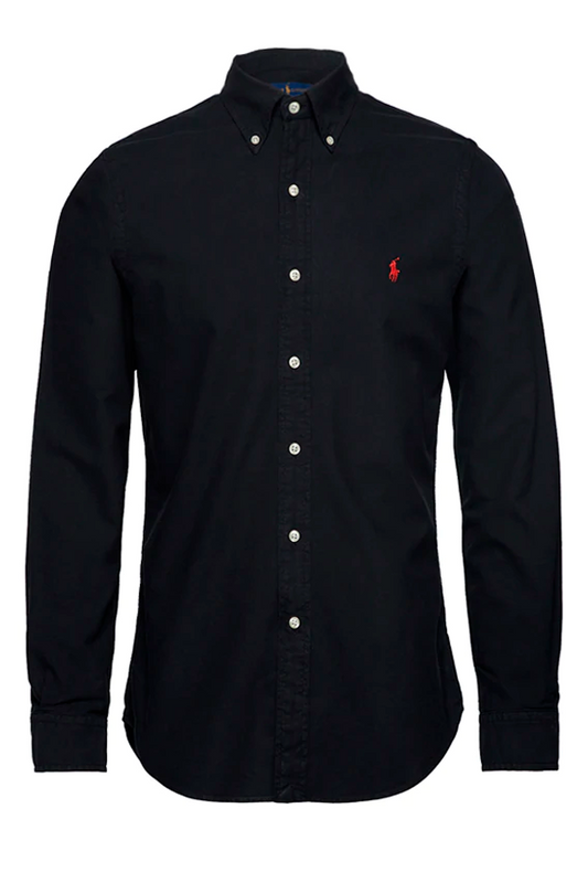 Camisa Oxford corte regular negra