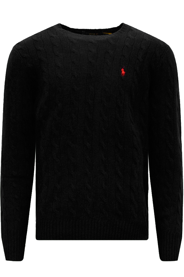 Suéter punto trenzado negro