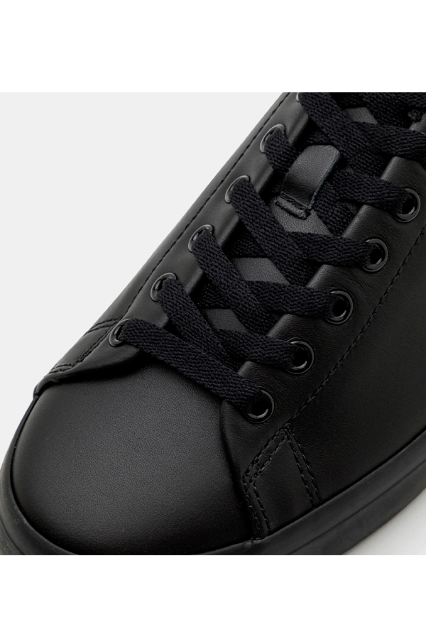 Zapatillas de cuero clásicas negras