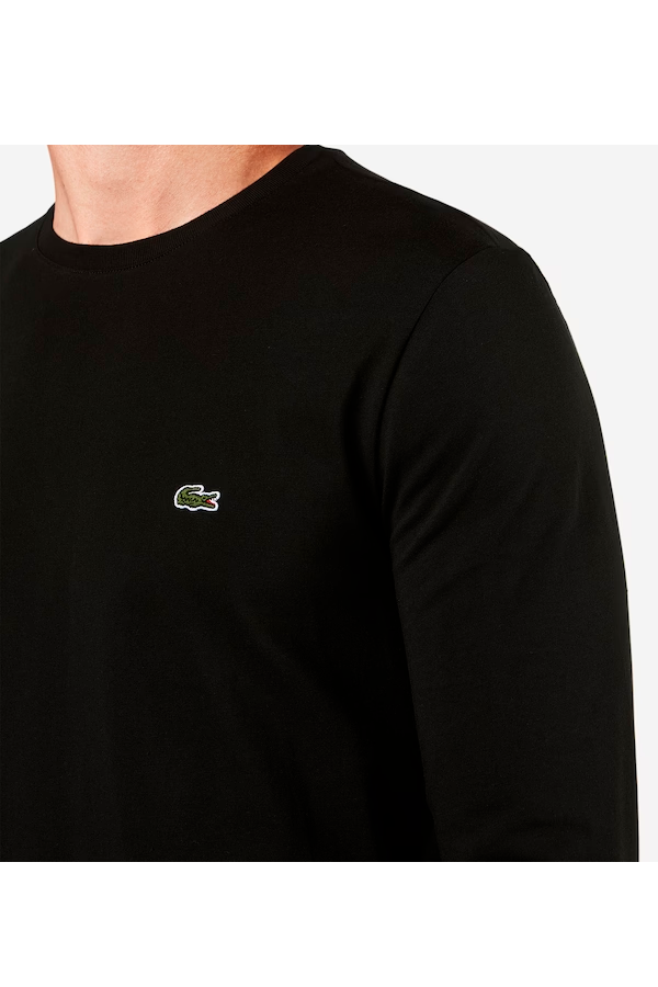 Polera manga larga de algodón premium negra