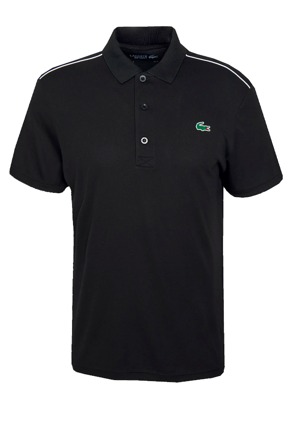Polo de piqué deportivo negro