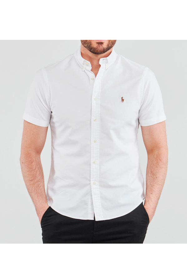Camisa Oxford manga corta blanca
