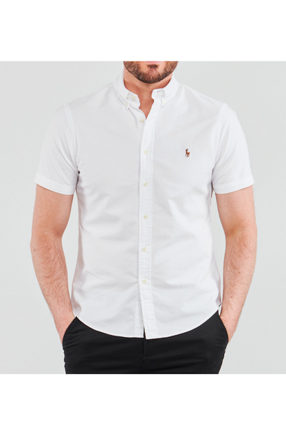 Camisa Oxford manga corta blanca