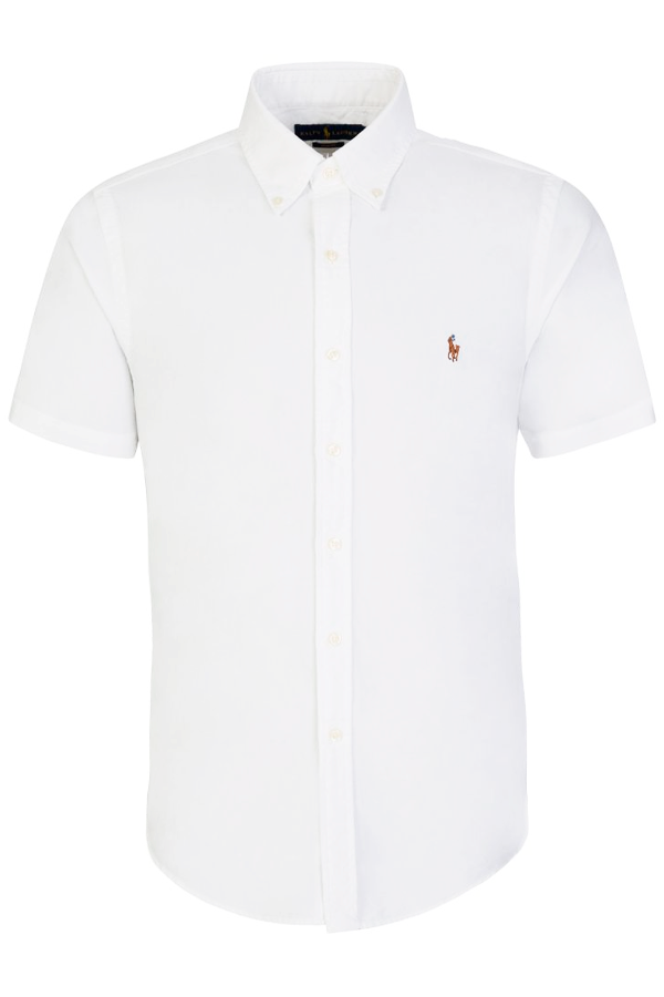Camisa Oxford manga corta blanca